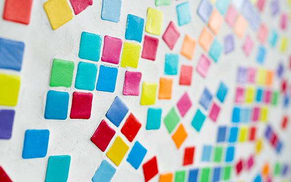 Whiteboard mit bunten post-its