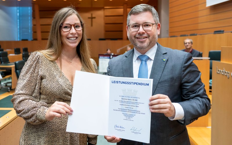 Ramona Iberer mit LR Ludwig Schleritzko 